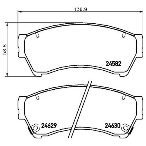 

Комплект передних тормозных колодок Hella 8db355013761 для Mazda 6