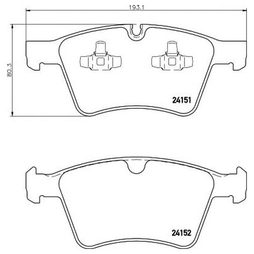 

Комплект передних тормозных колодок Hella 8DB355014191