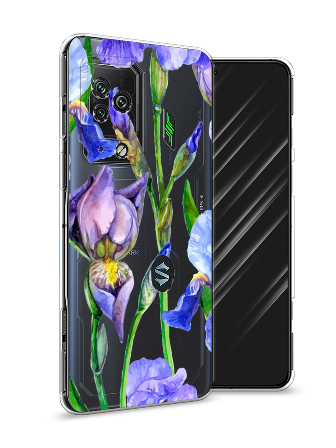 

Чехол Awog на Xiaomi Black Shark 5 Pro "Синие ирисы", Разноцветный, 314150-8