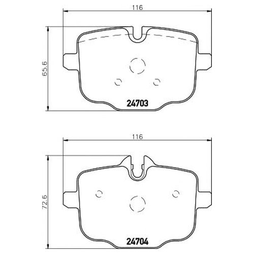 

Комплект задних тормозных колодок Hella 8DB355014361