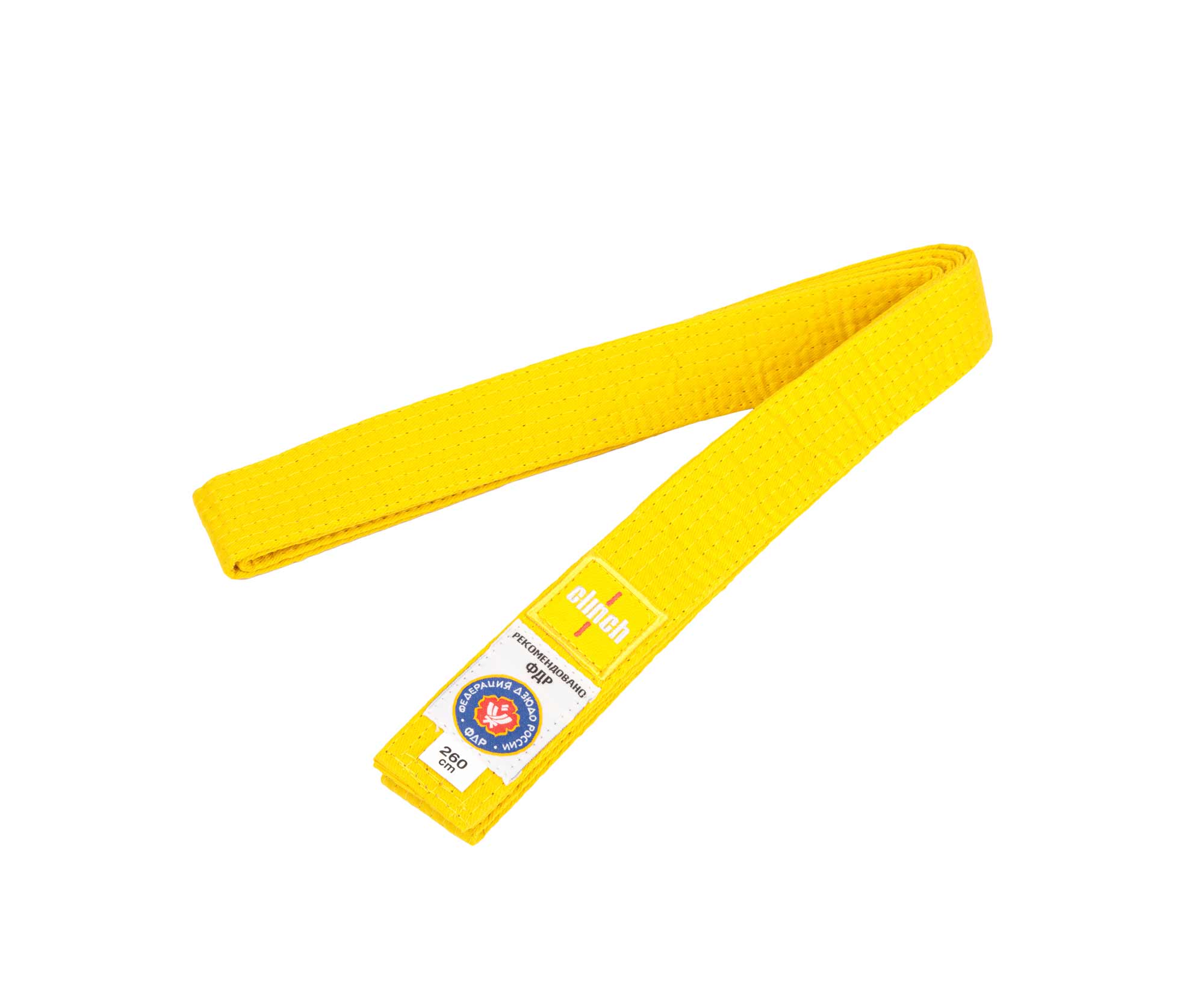 

Пояс для дзюдо Clinch Judo Belt FDR желтый (длина 240 см)