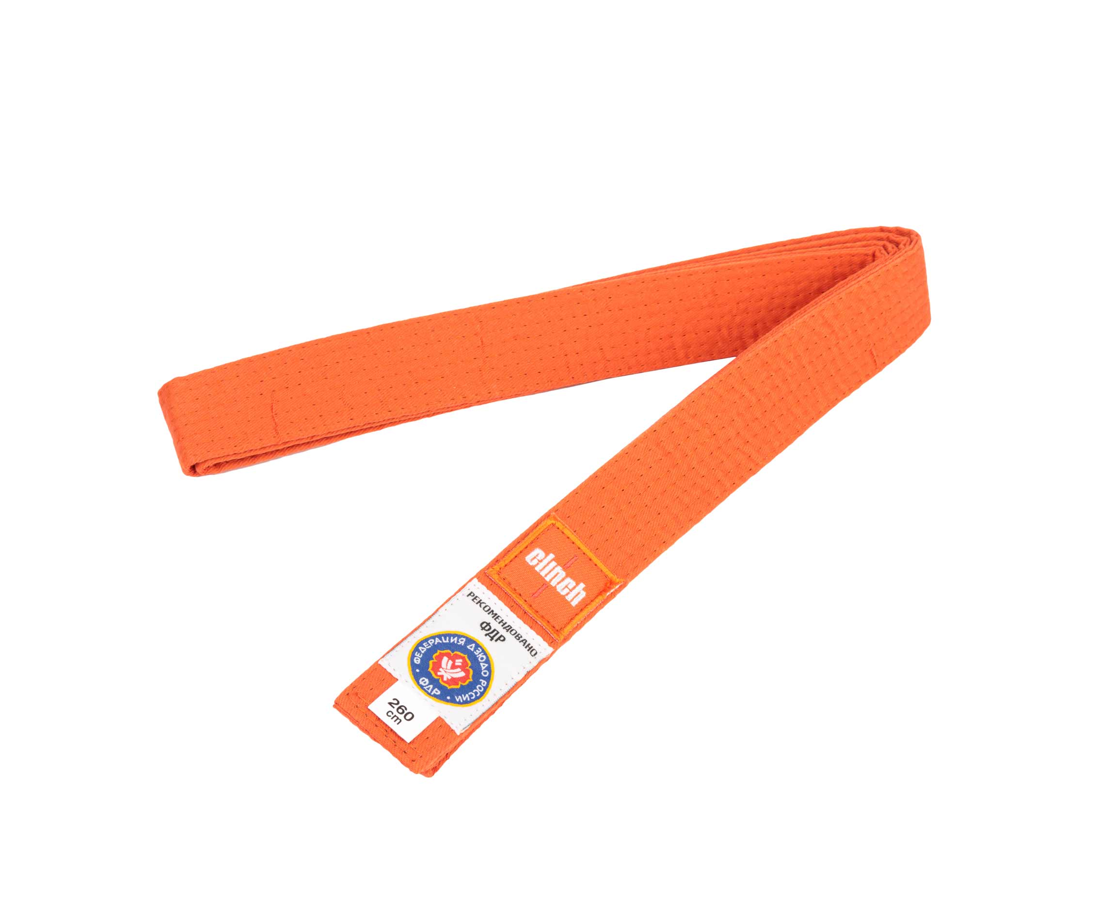 Пояс для дзюдо Clinch Judo Belt FDR оранжевый (длина 240 см)