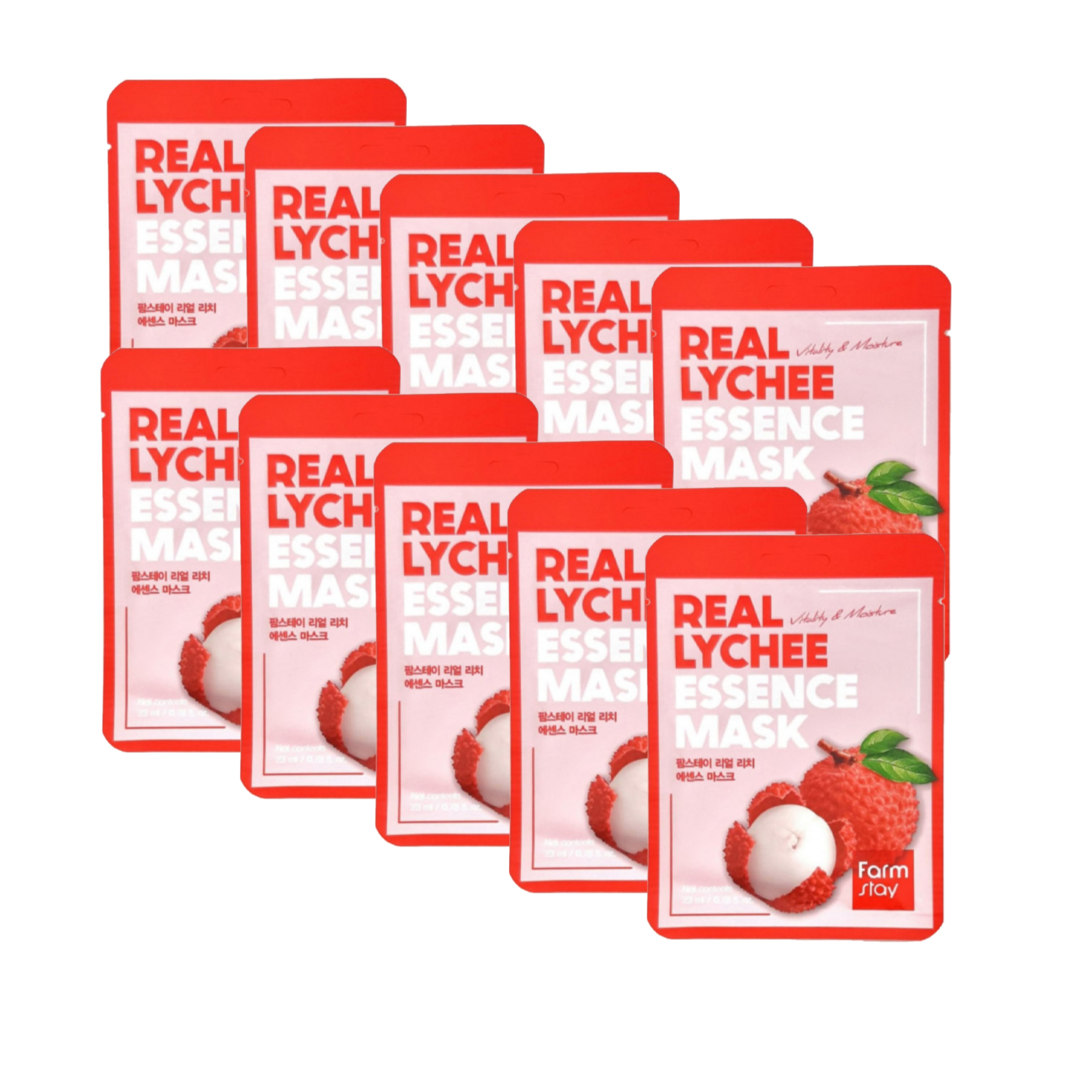

Маска для лица FarmStay с экстрактом личи, 10 шт, FarmStay_Real_Lychee_Essence_Mask