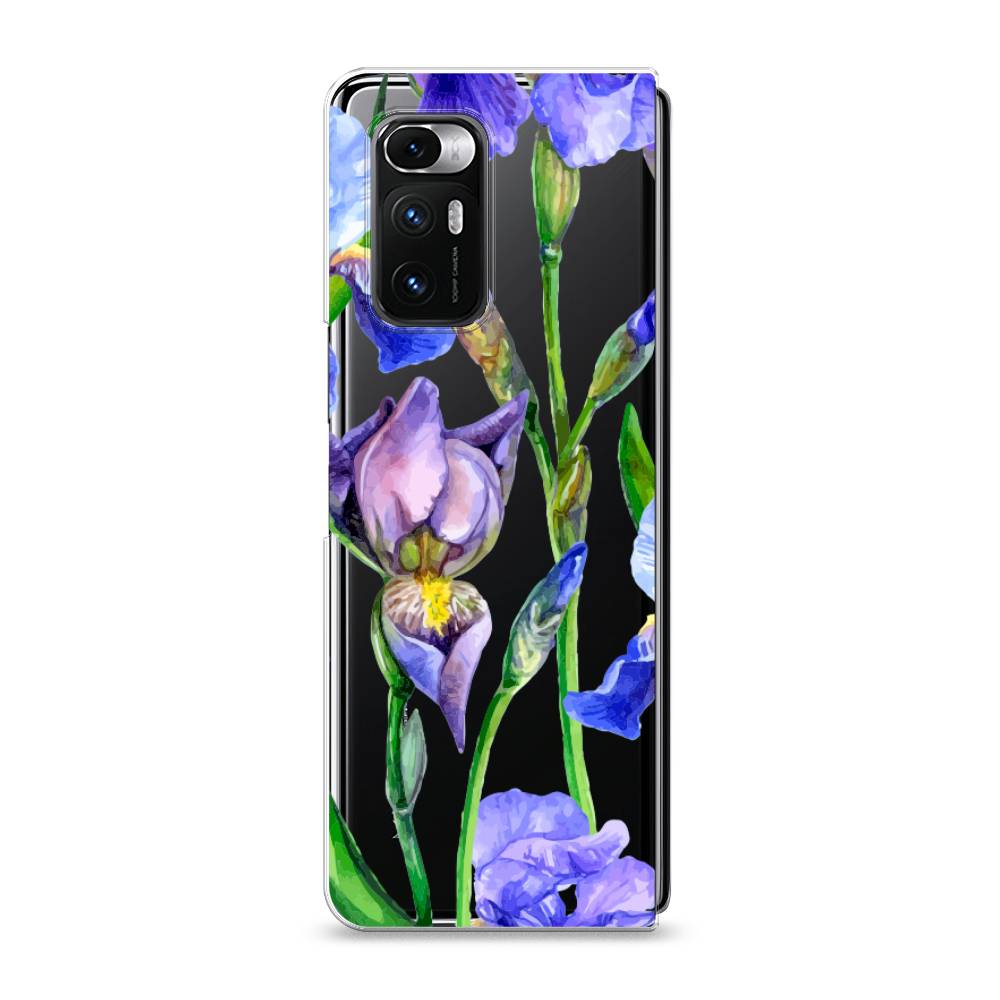 фото Силиконовый чехол "синие ирисы" на xiaomi mi mix fold awog
