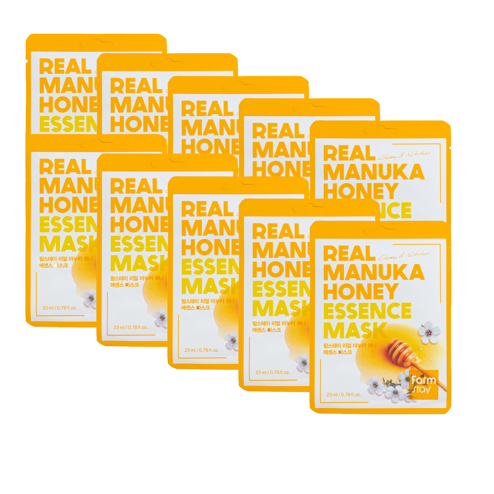 

Маска для лица FarmStay с экстрактом меда, 10 шт, FarmStay_Real_ManukaHoney_Essence_Mask