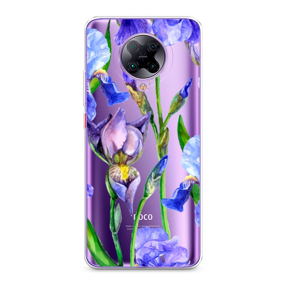 

Чехол Awog на Poco F2 Pro/Redmi K30 Pro "Синие ирисы", Разноцветный, 37050-8