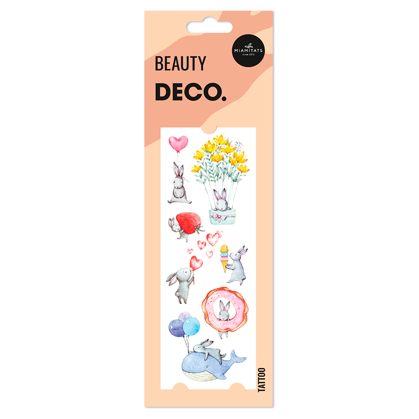 Купить Татуировка для тела DECO WATERCOLOR STORY by MIAMITATS переводная (Rabbits), DECO.