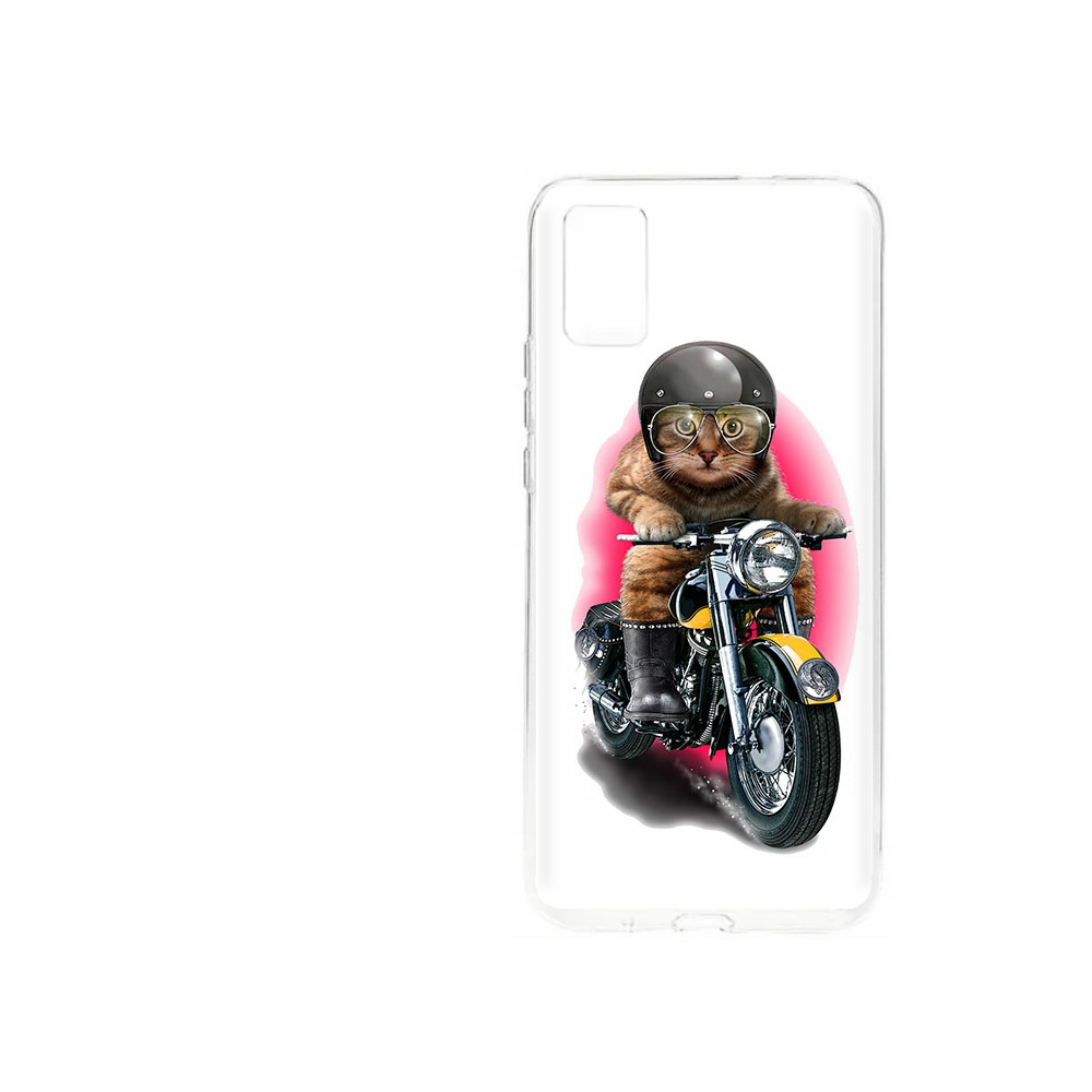 

Чехол MyPads Tocco для ZTE Blade A31 (2021) мото-кот (PT226942.465.485), Прозрачный, Tocco