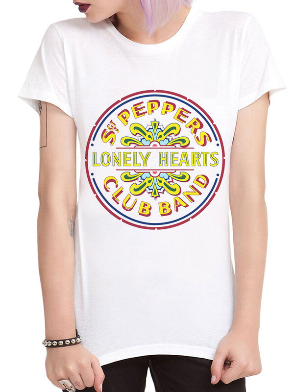 фото Футболка женская design heroes the beatles - lonely hearts белая 3xl