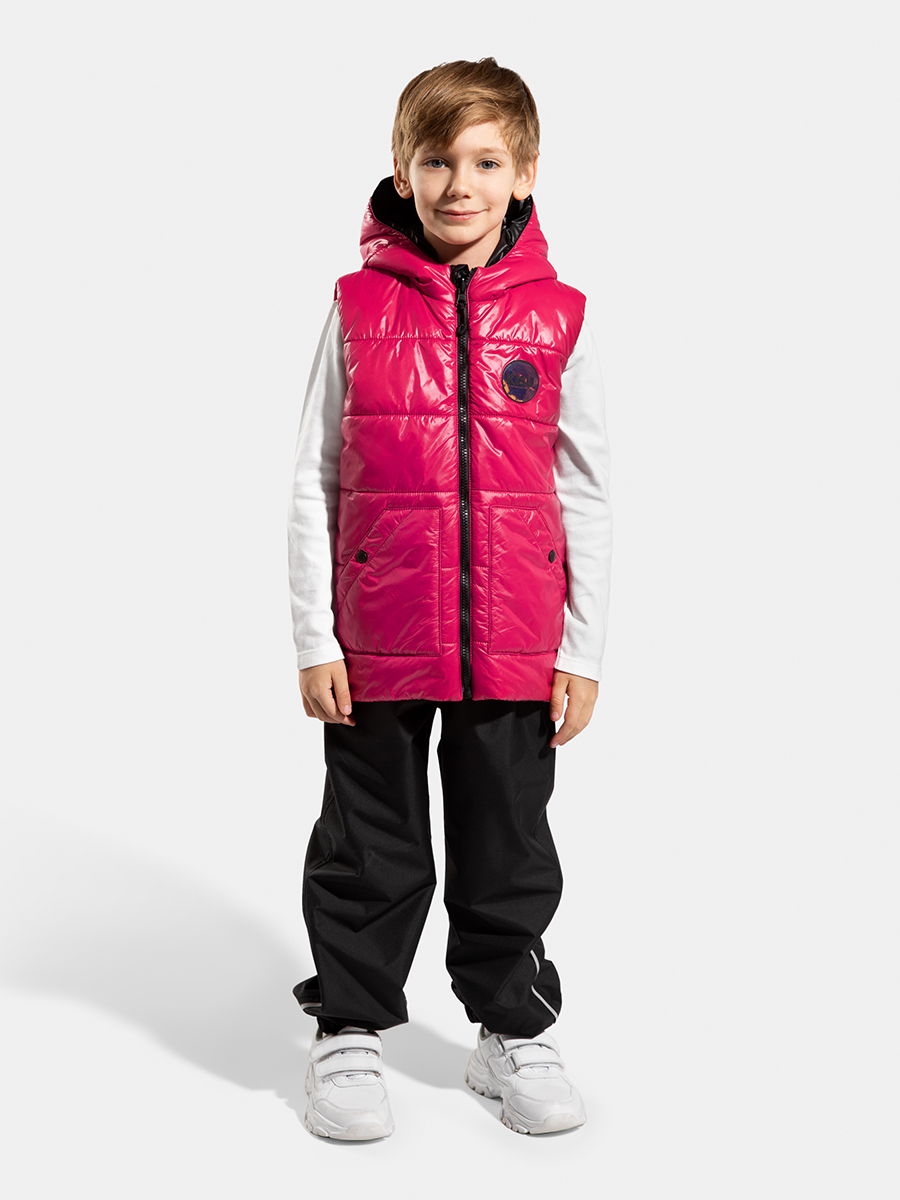 

Жилет детский KISU S23-30901, 503, 98, Красный, S23-30901