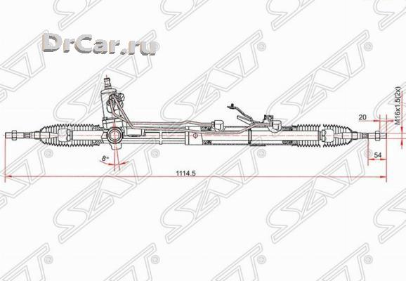 

Sat Рейка Рулевая Hyundai Santa Fe 2,7 Lhd SAT ST577002B000