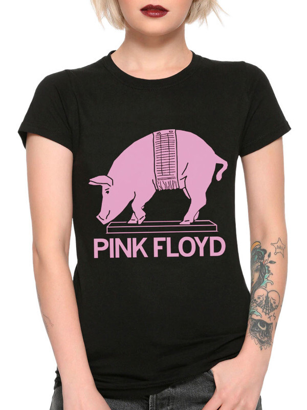 фото Футболка женская design heroes pink floyd - pig черная 2xl