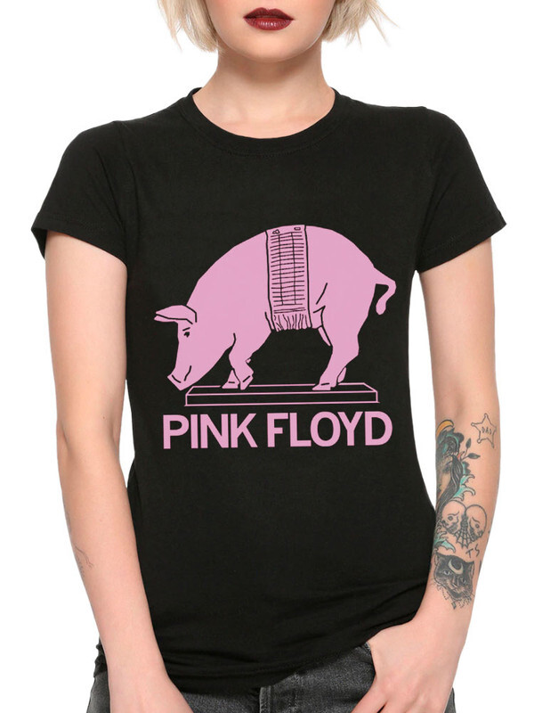 фото Футболка женская design heroes pink floyd - pig черная xs