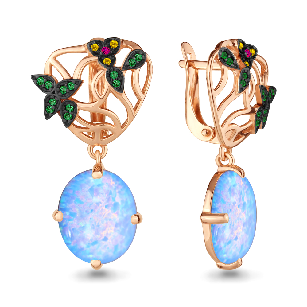 

Серьги из серебра с изумрудом Aquamarine 4499697ГЕВ_925_з, 4499697ГЕВ_925_з
