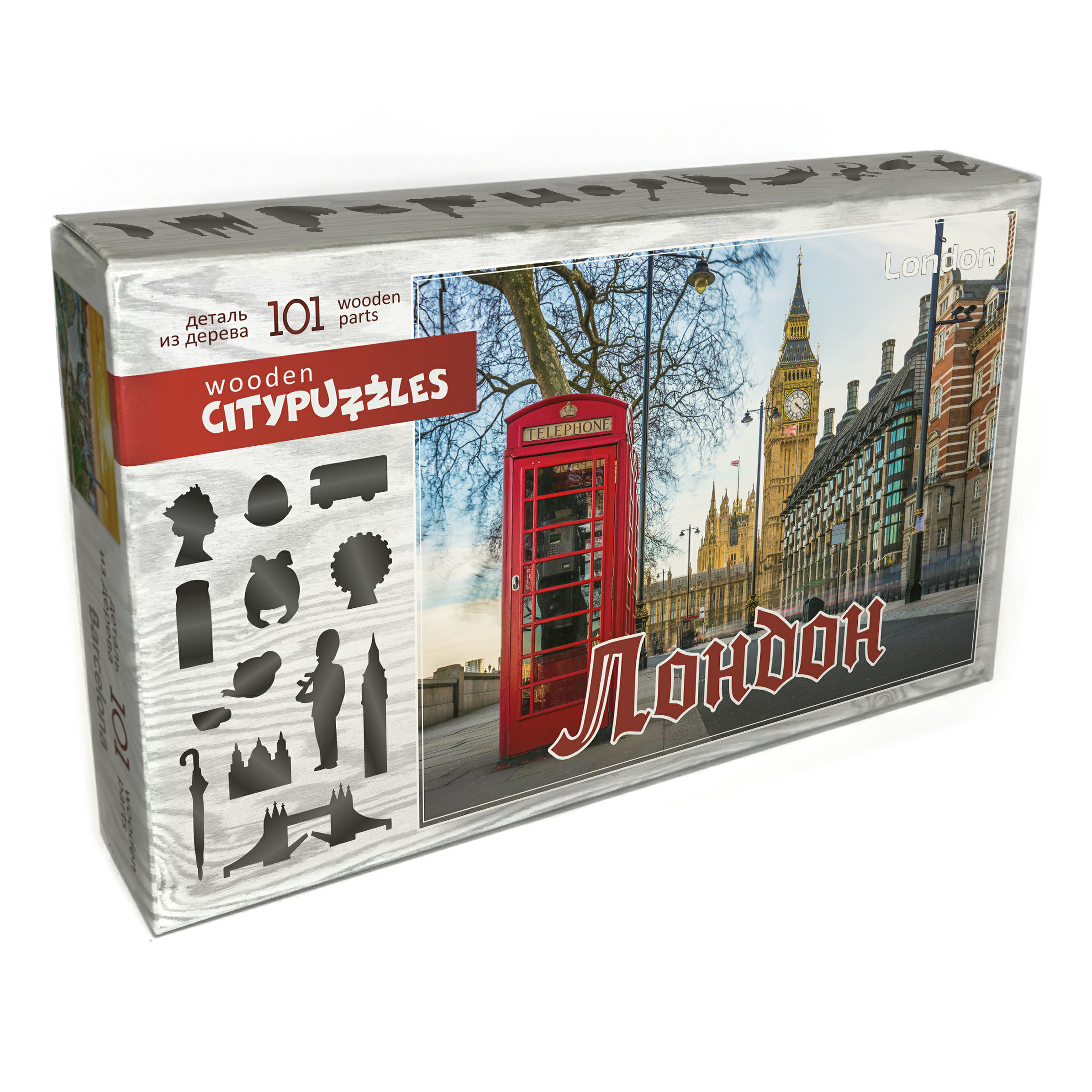 

Пазл деревянный Нескучные игры Citypuzzles Лондон 101 деталь