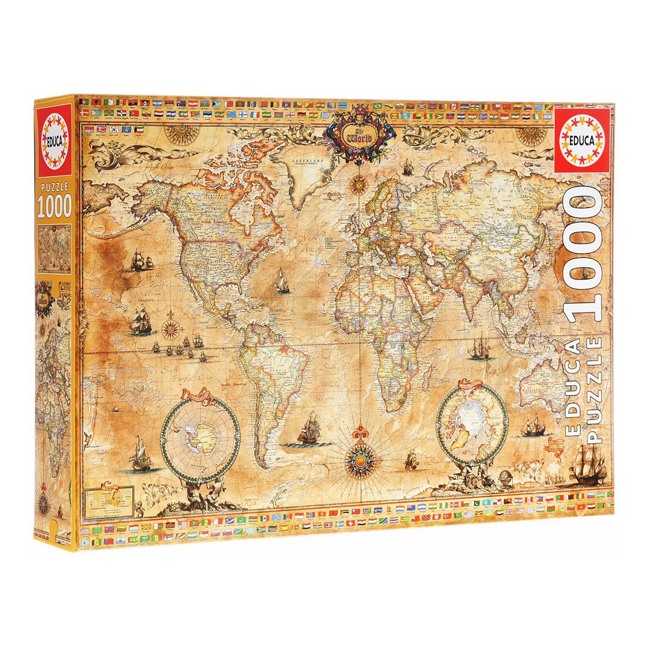 фото Пазл классический educa античная карта мира 1000 деталей
