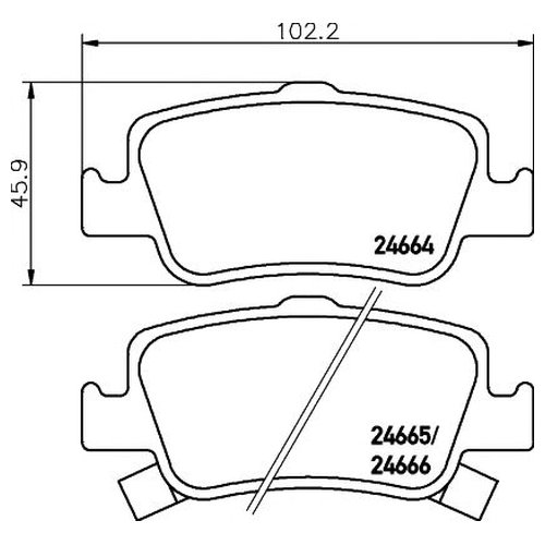 фото Комплект тормозных колодок mintex mdb2924 для toyota auris, corolla