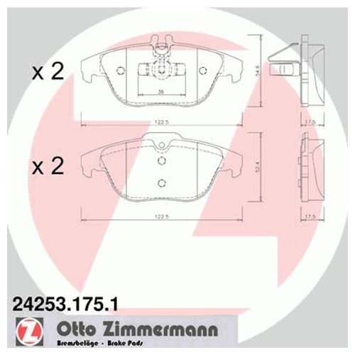 

Тормозные колодки ZIMMERMANN задние 242531751