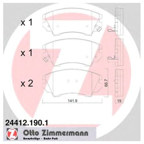 

Тормозные колодки ZIMMERMANN передние 244121901