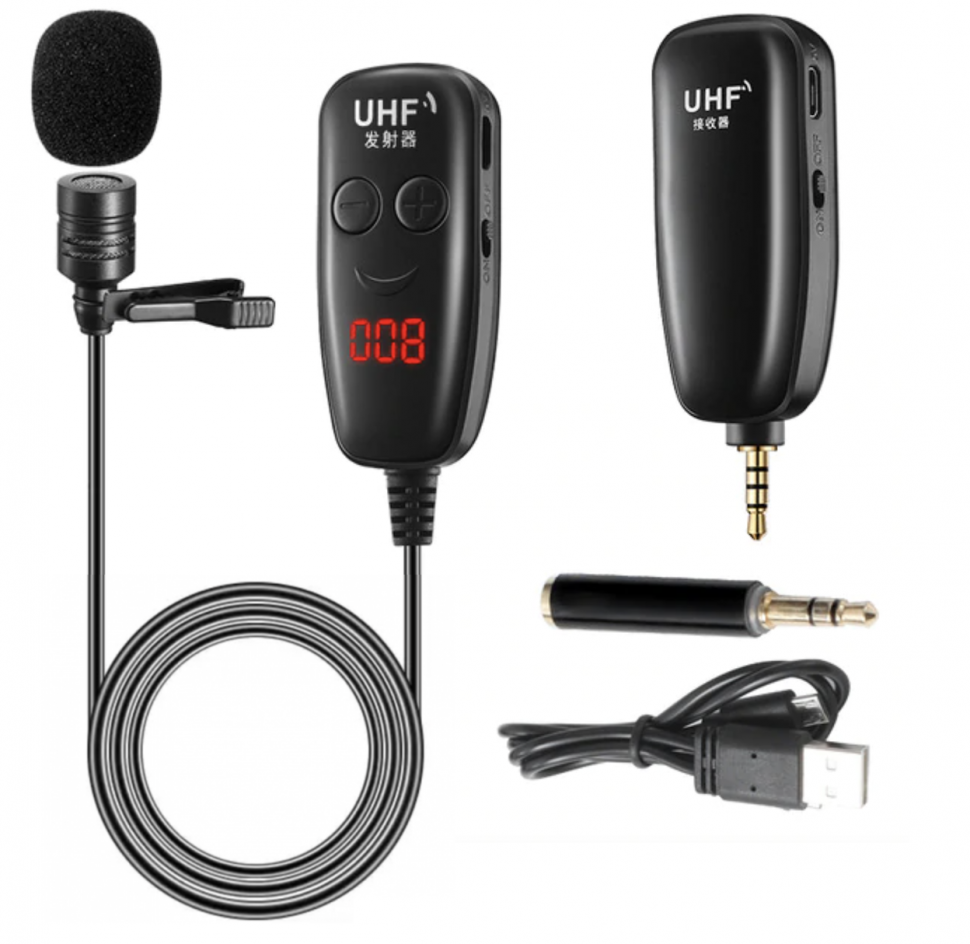 

Микрофон Lavalier UHF Black, UHF