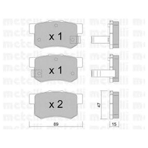 

Комплект тормозных колодок Metelli 2201730