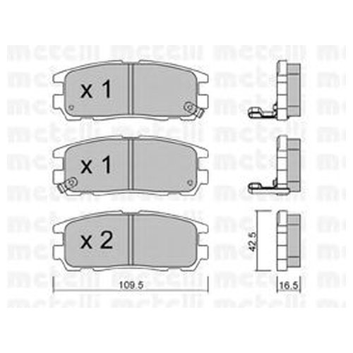 

Комплект тормозных колодок Metelli 2203580