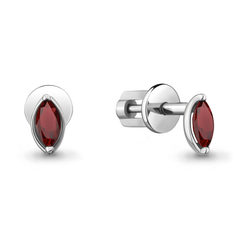 

Серьги-пусеты из серебра с гранатом Aquamarine 4508903_925_р, 4508903_925_р