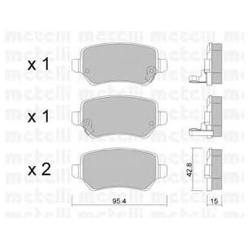 Тормозные колодки METELLI задние 2205420