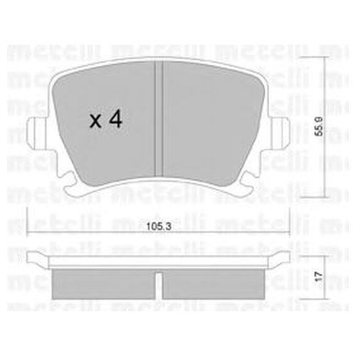 

Комплект тормозных колодок Metelli 2205530