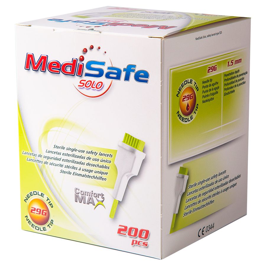 Купить Ланцет автомат MediSafe Solo 29G 1, 5 мм, д/капил.забора крови
