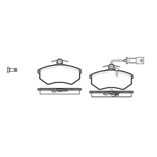 фото Комплект передних тормозных колодок remsa 013412 для audi 80, 90, coupe; vw passat