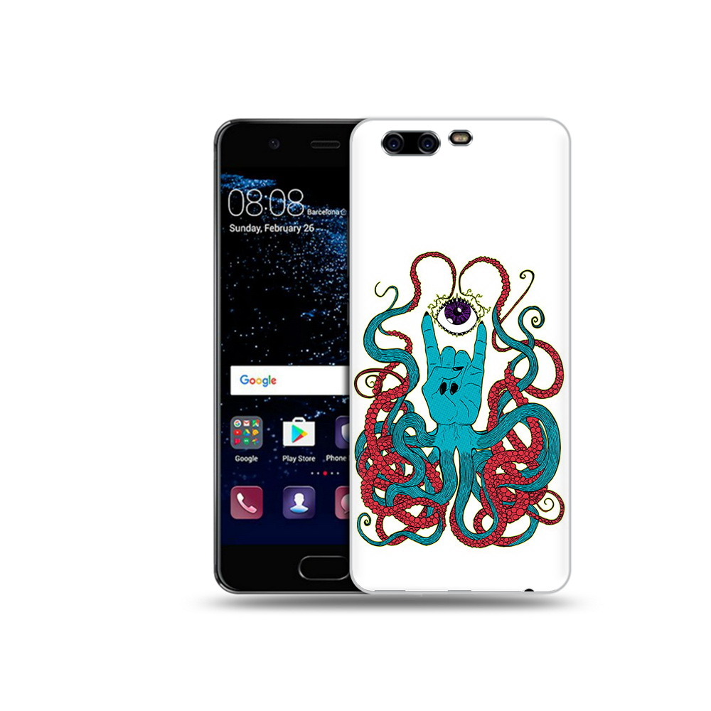 Чехол MyPads Tocco для Huawei P10 осьминог-рука абстракция (PT60870.50.530)