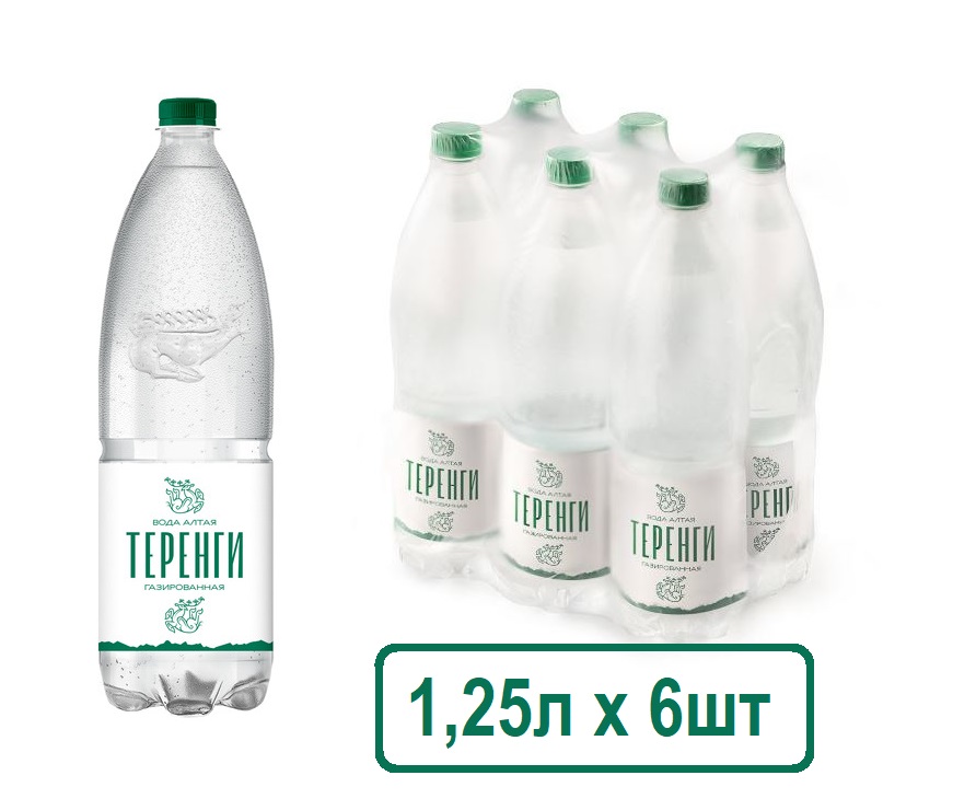 

Вода питьевая Теренги газированная, 1,25 л х 6 шт, Теренги