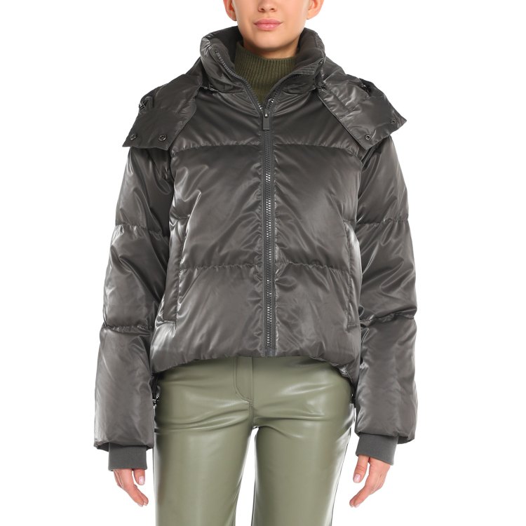 

Пуховик женский Maison David MLY010 серый 2XL, MLY010