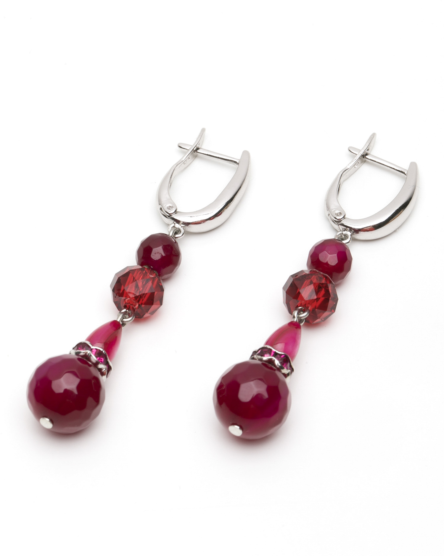 

Серьги из натурального камня Diana Savitskaya Бордо, Бордо