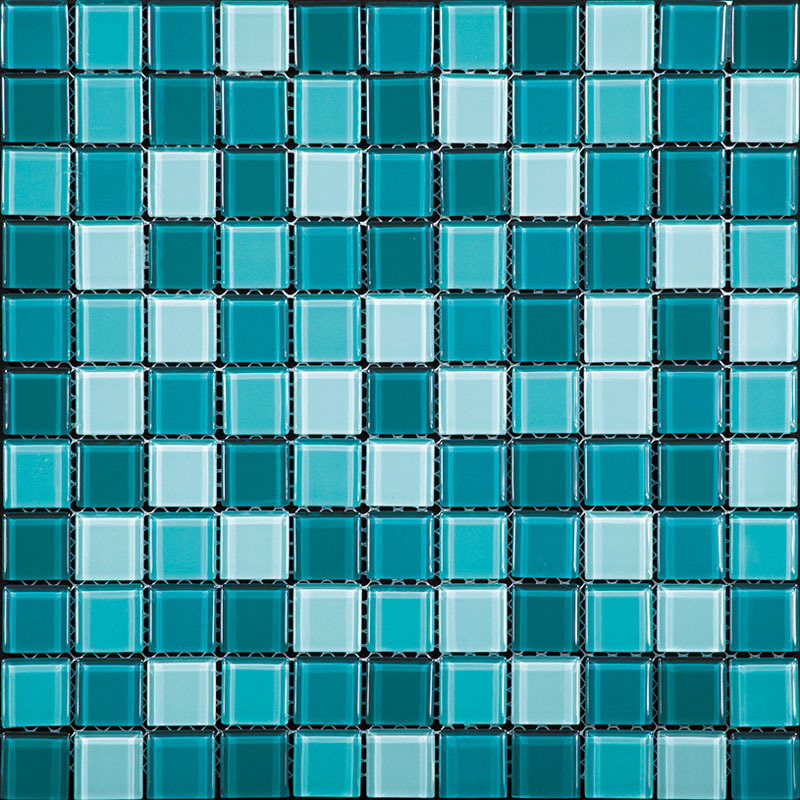 фото Стеклянная мозаика natural color palette аквамарин квадрат cpm-06