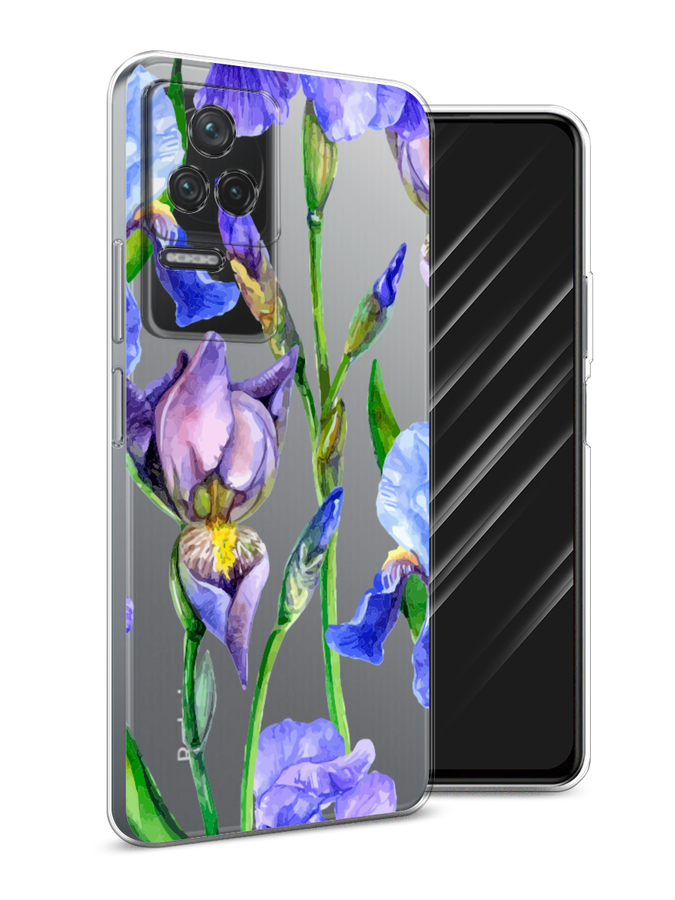 

Чехол Awog на Poco F4/Redmi K40S "Синие ирисы", Разноцветный, 314650-8