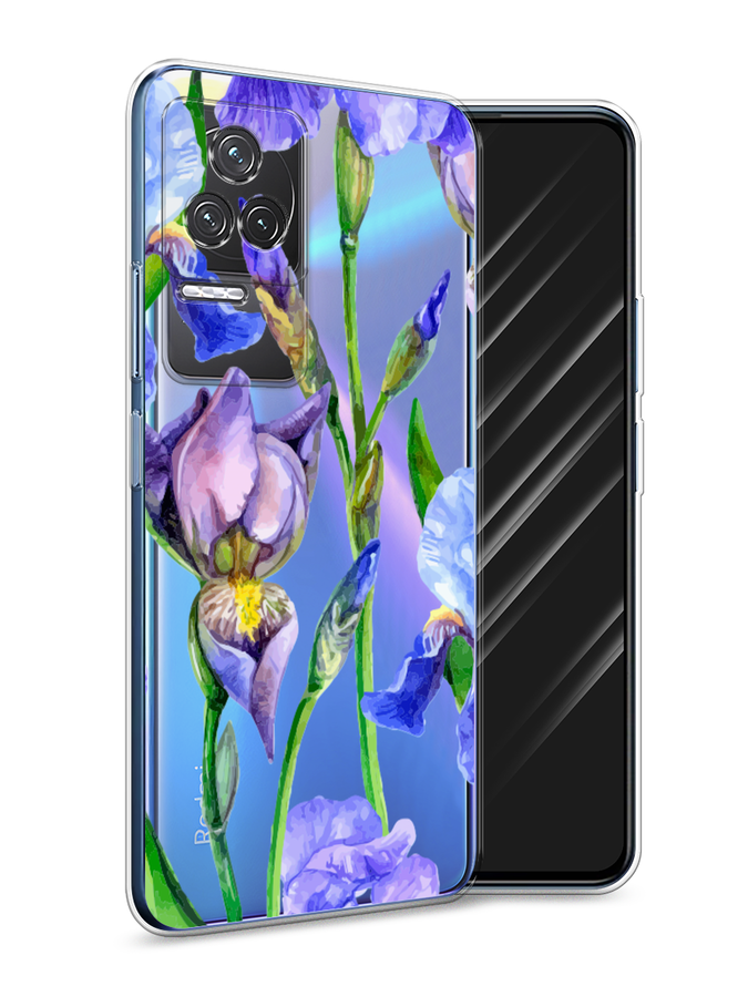 

Чехол Awog на Xiaomi Redmi K50 "Синие ирисы", Разноцветный, 312250-8