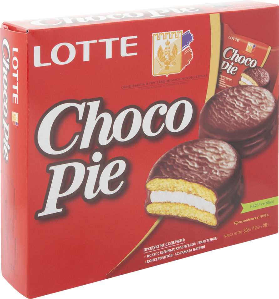 фото Печенье lotte choco pie в глазури 12шт*28г