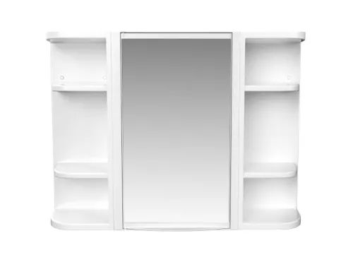 Шкаф с зеркалом для ванной Berossi ВК Hilton, снежно-белый шкафчик для ванной пластик угловой левый снежно белый berossi hilton ас 33101000