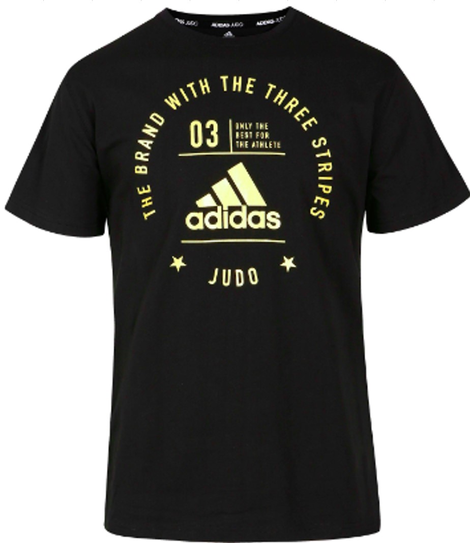Футболка The Brand With The Three Stripes T-Shirt Judo черно-желтая (размер L)