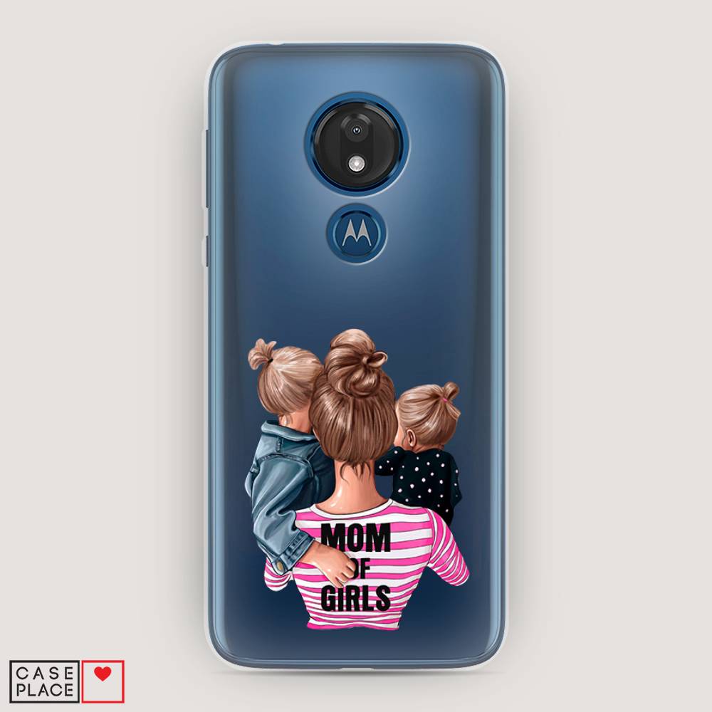 фото Силиконовый чехол "mom of girls" на motorola moto g7 awog