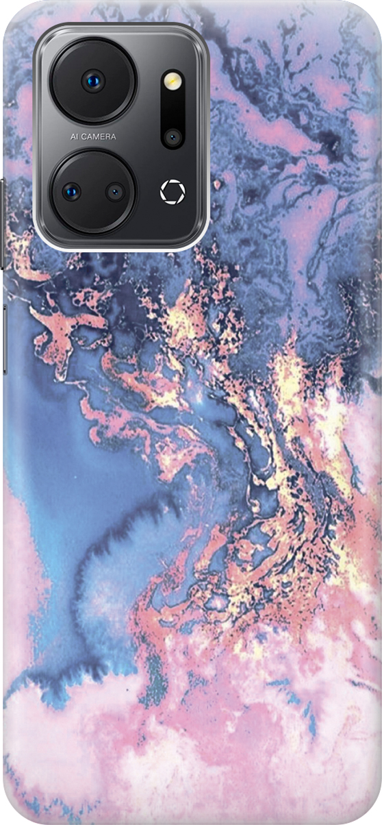 

Силиконовый чехол на Honor X7a, Голубой, 159380
