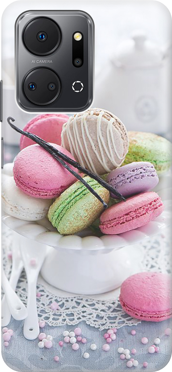 

Силиконовый чехол на Honor X7a, Белый;зеленый;розовый, 159381