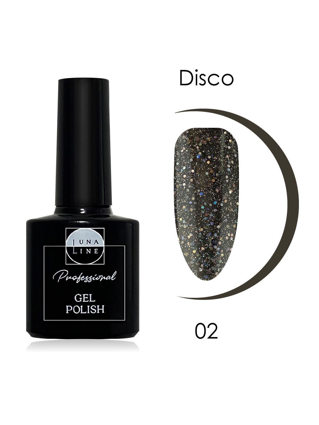 Гель лак LunaLine Disco 2 завершающее покрытие lunaline sparkly prism