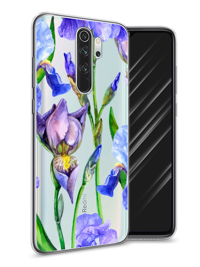 

Чехол Awog на Xiaomi Redmi Note 8 Pro "Синие ирисы", Разноцветный, 36650-8