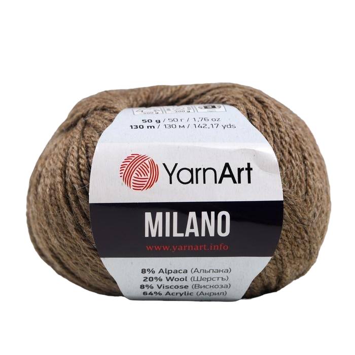 

Пряжа YarnArt Milano 8% альпака, 20% шерсть, 8% вискоза, 64% акрил 130 м /50 гр (855), Коричневый, "Milano" 8% альпака, 20% шерсть, 8% вискоза, 64% акрил 130 м /50 гр (855)