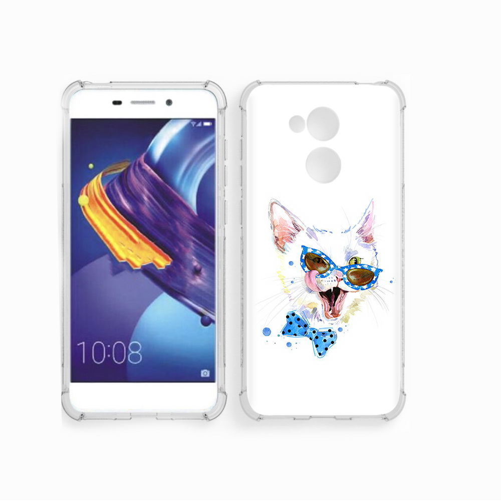 

Чехол MyPads Tocco для Huawei 6C Pro белый кот (PT88459.60.229), Прозрачный, Tocco