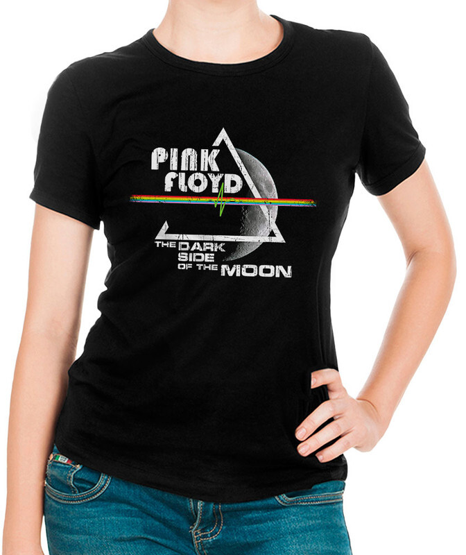 фото Футболка женская design heroes pink floyd - dark side of the moon черная 3xl