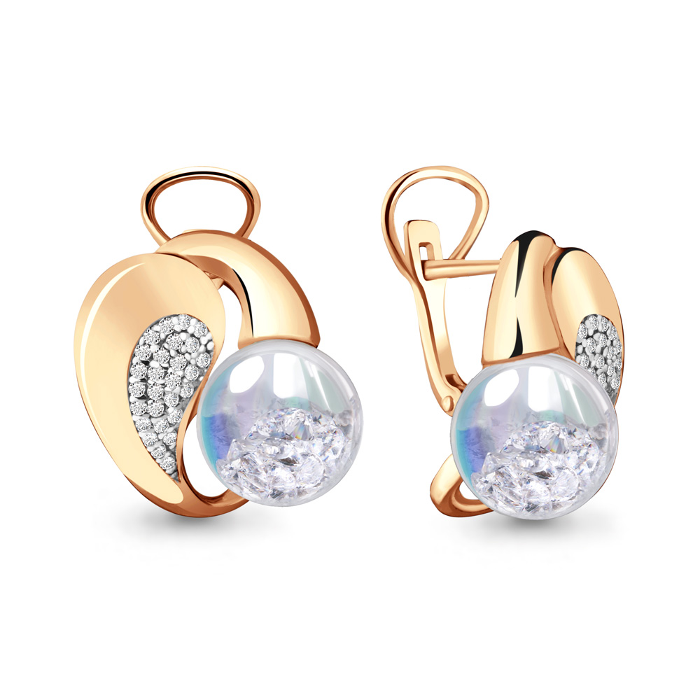 

Серьги из серебра с фианитом Aquamarine 45346Г_925_з, 45346Г_925_з